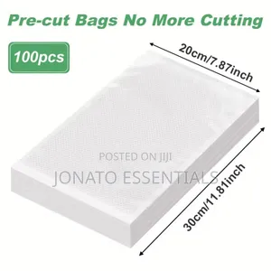 100 PCS Vacuum Sealer Bags Set, Pre Cut Food Saver Bags