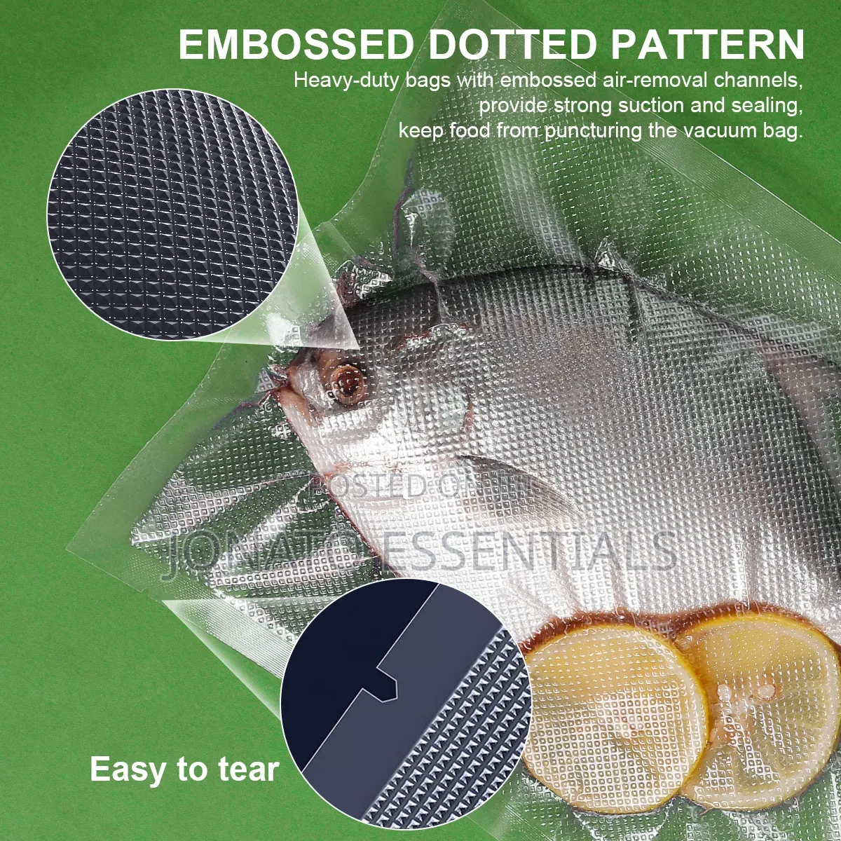 100 PCS Vacuum Sealer Bags Set, Pre Cut Food Saver Bags