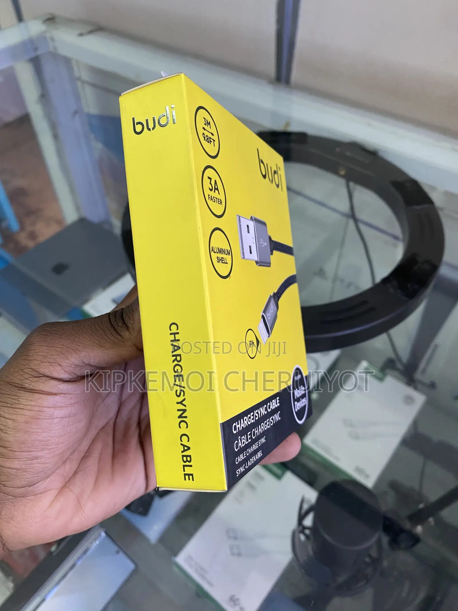 Budi USB-A to Lightning Charge and Sync Cable 3 Meter