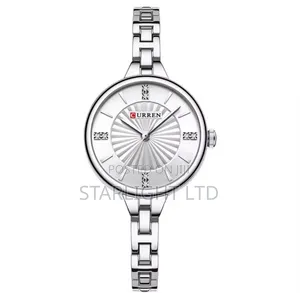 Silver Stainless Steel Metal Bracelet With Radiant Silver Dial