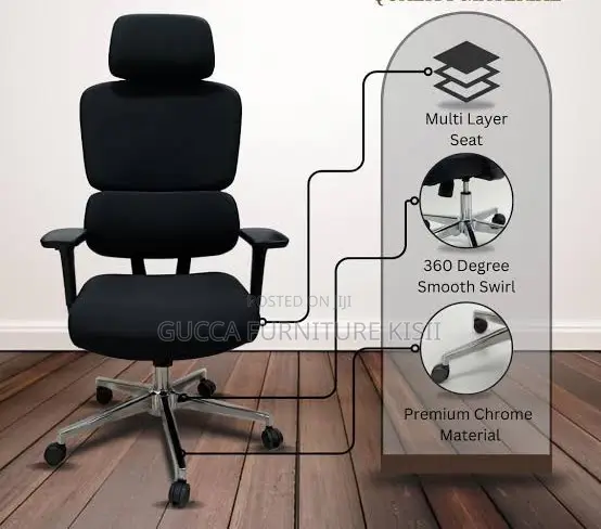 High Back Fabricated Ergonomic Swivel Chair