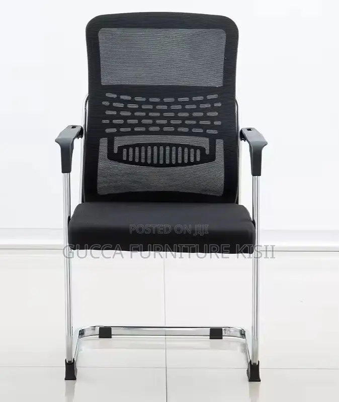 Mesh Cantilever Chair With Ergonomic Backrest