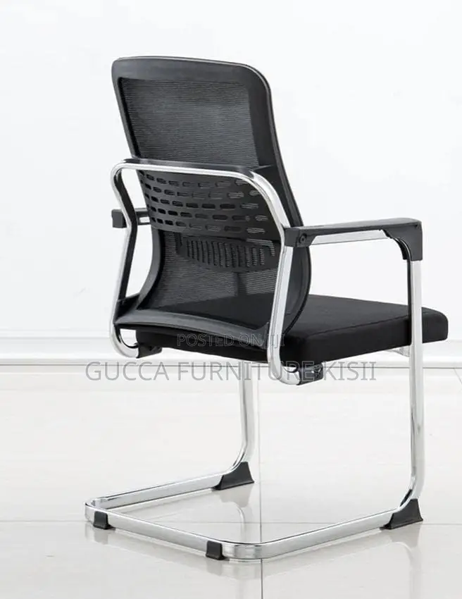 Mesh Cantilever Chair With Ergonomic Backrest