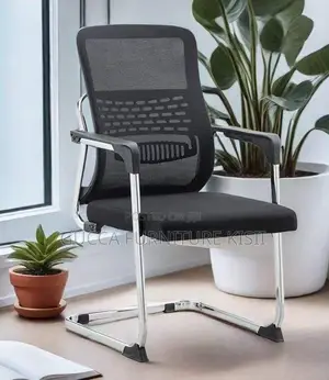 Mesh Cantilever Chair With Ergonomic Backrest