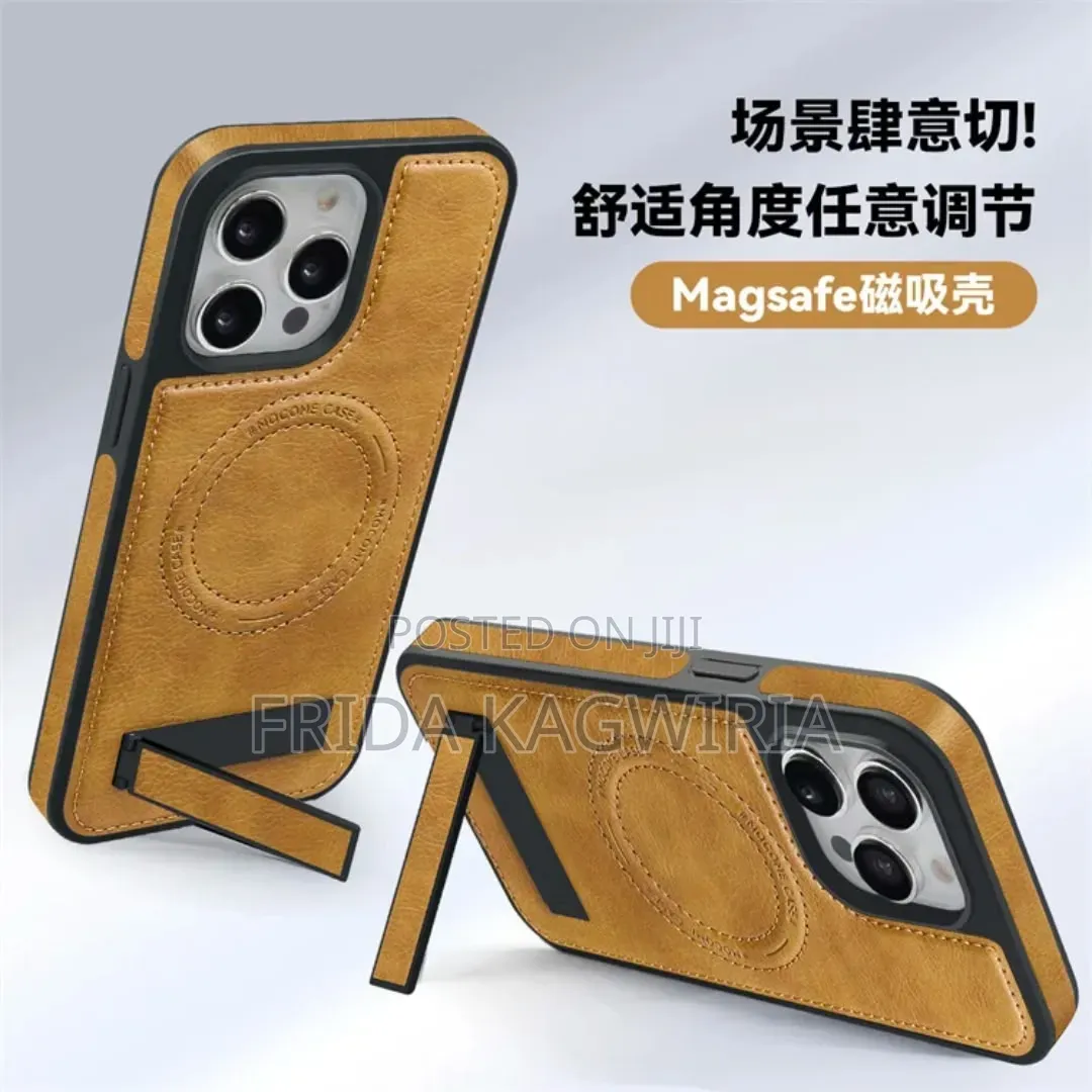iPhone 15 Pro Max Leather Case With Stand in Nairobi