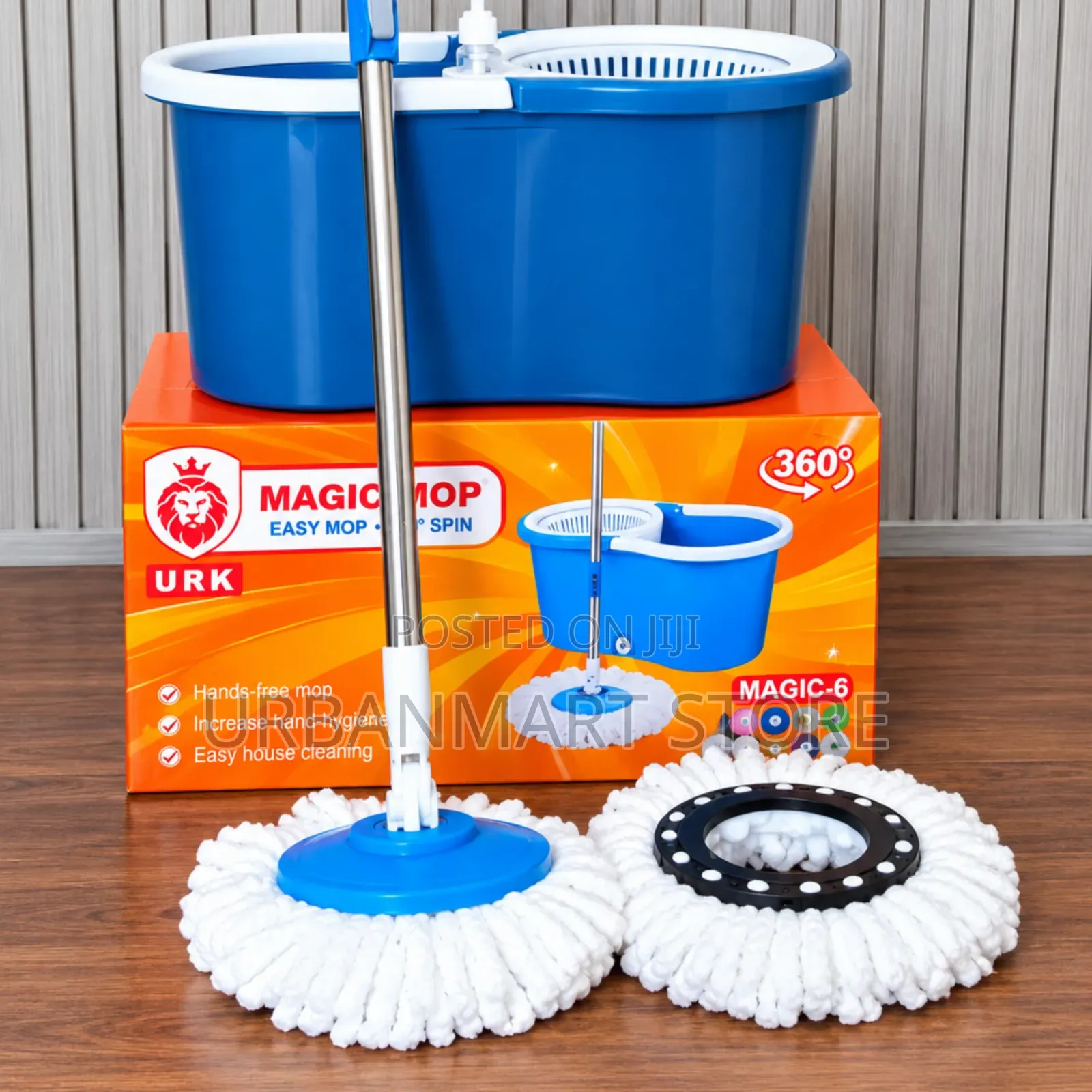 URK Magic-6 Microfiber Spin Mop Set