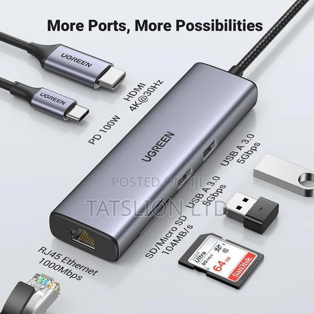Ugreen 7-in-1 USB C Hub USB-C - thumbnail 2