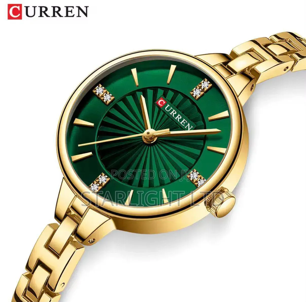 CURREN Luxury Gold Metal Bangle Watch