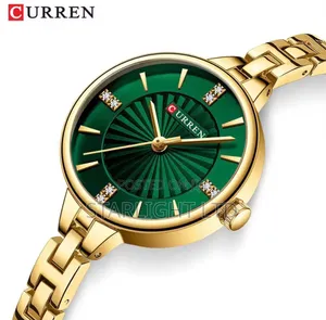 CURREN Luxury Gold Metal Bangle Watch