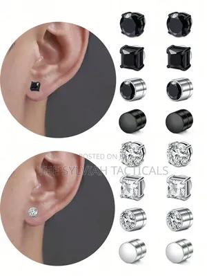 Unisex Earings Iced Cuban Link Studs