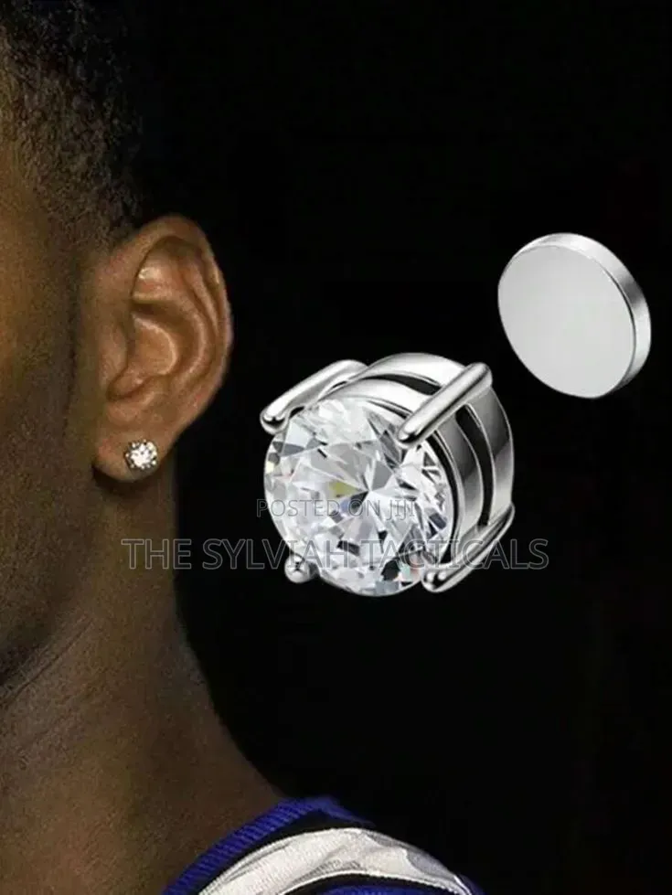 Unisex Earings Iced Cuban Link Studs