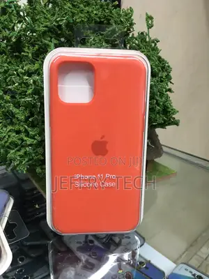 Orange Apple Silicone Case for the iPhone 11 Pro, in a Bright Shade