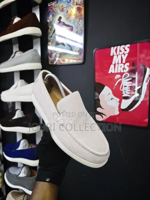 Beige Boss Suede Slip on Men's Loafers