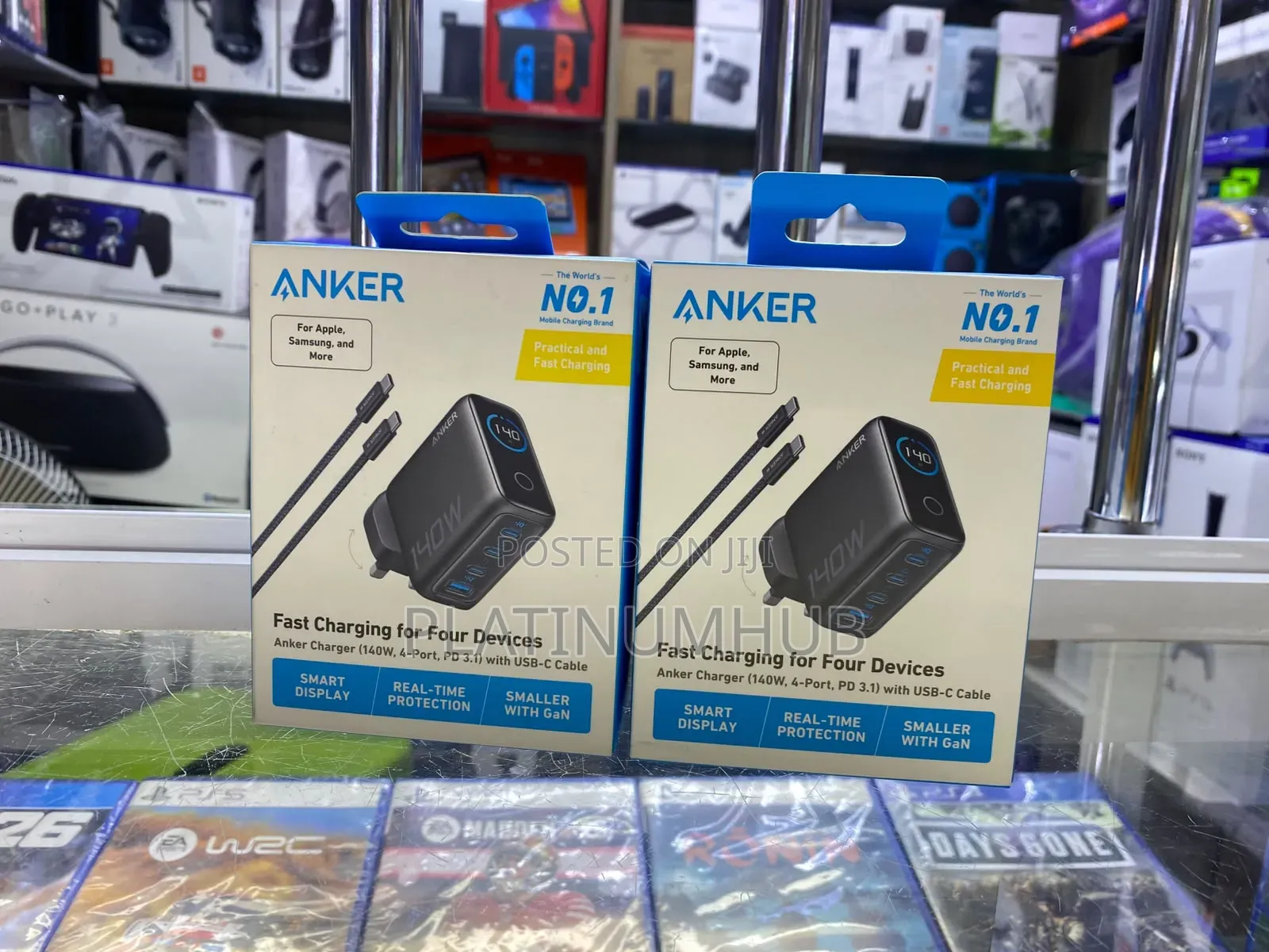 Fast Charging for 4 Devices (Anker 140watts)
