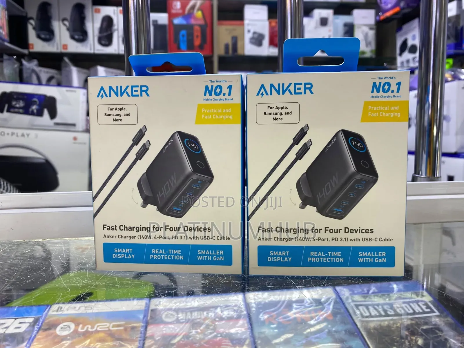 Fast Charging for 4 Devices (Anker 140watts)