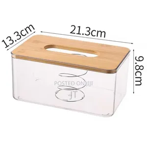 Nordic Minimalist Tissue Box /Serviette Holder With Bamboo Lid