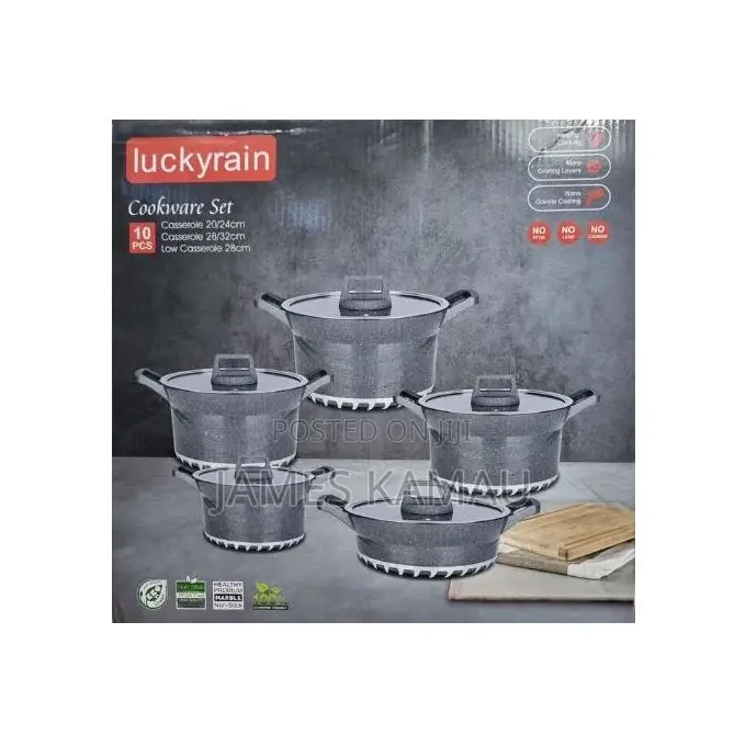 Bosch 10 PCS Granite Non-Stick CookWare Set Pots Sufuria -