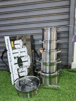 Edenberg 12-Piece Stainless Steel Cookware Set