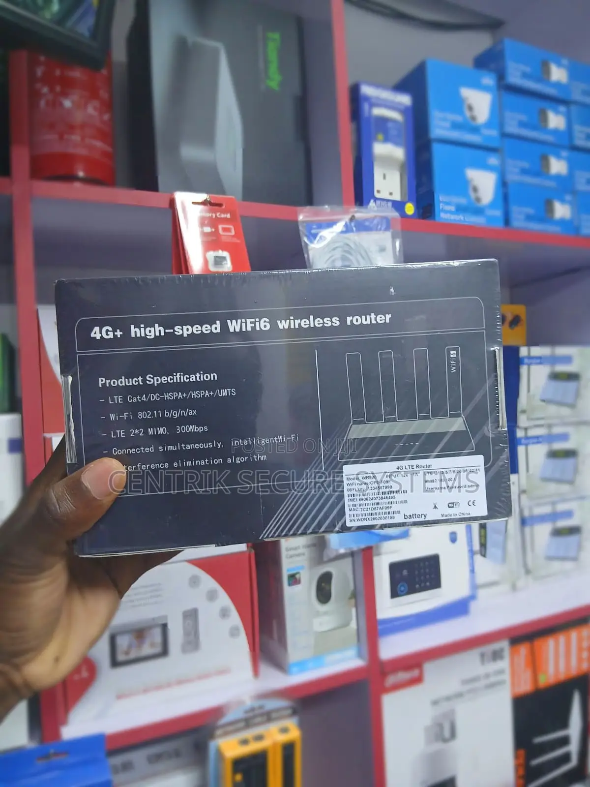 High Speed GSM 4G LTE WiFi Router 4 LAN Ports WiFi 6 5000 mAH Battery