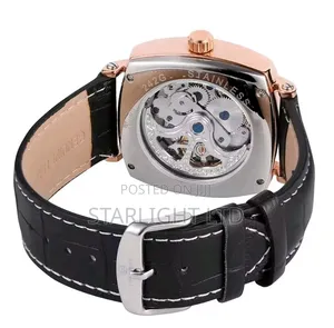 The FORSINING 1076 Luxury Skeleton – Bold Rose Gold Classic Black