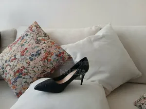 Black Quilted Leather Pumps