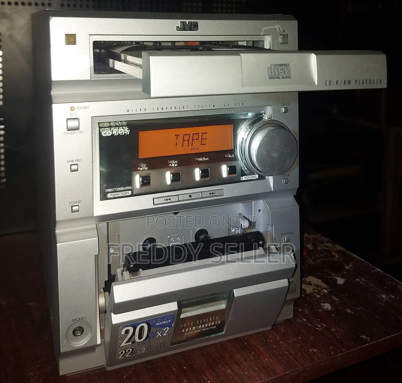 JVC UX-P3R Mini Hifi CD Radio Cassette Player