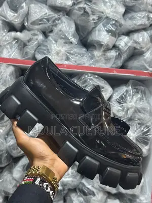 Prada Monolith Lug Sole Loafers