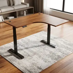 L-Shaped Height Adjustable Standing Desk-140cm