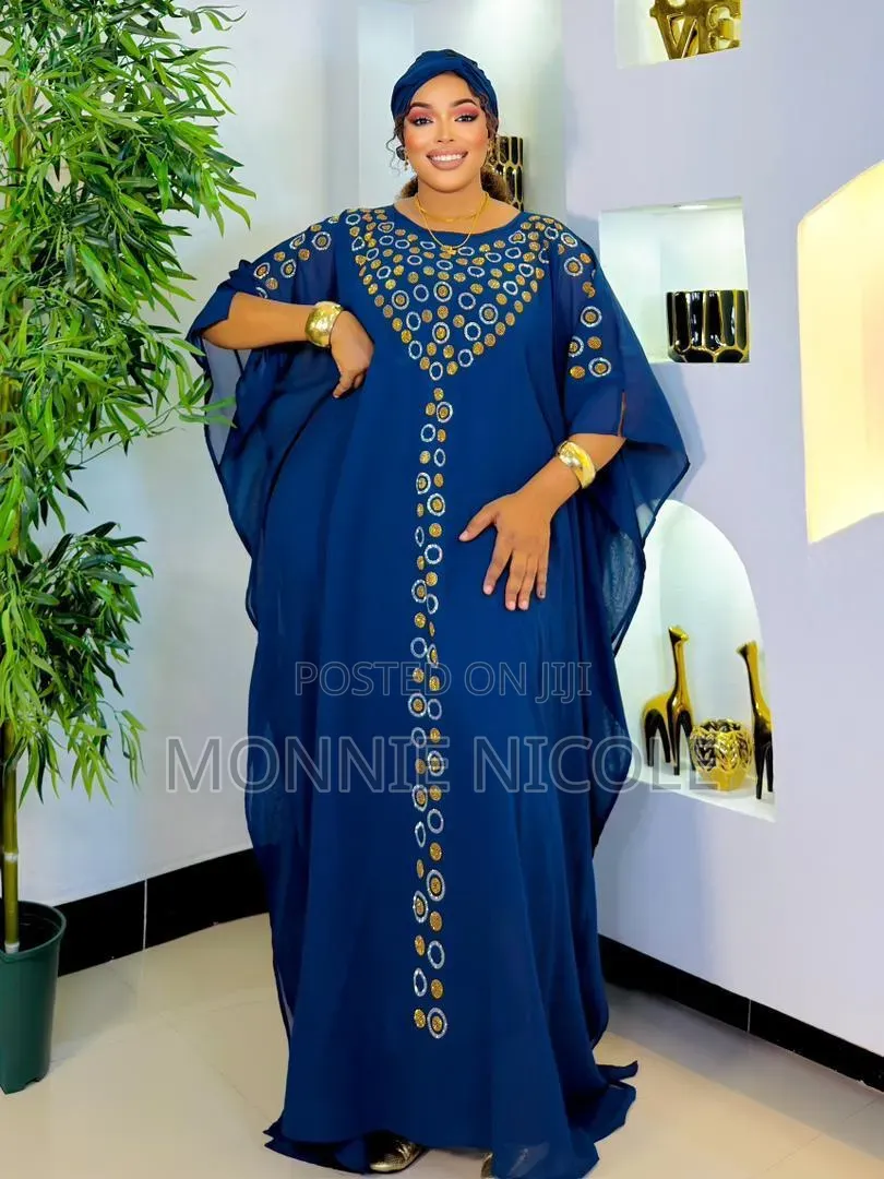 Classy Navy Blue Abaya. Trendy Abaya Style