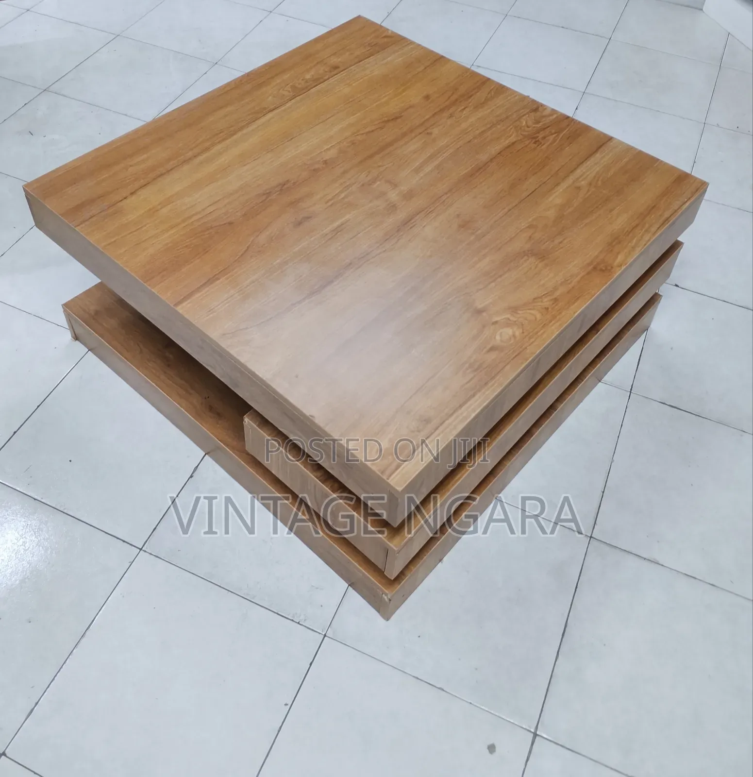 Elegant Pure Wooden Square Coffee Table