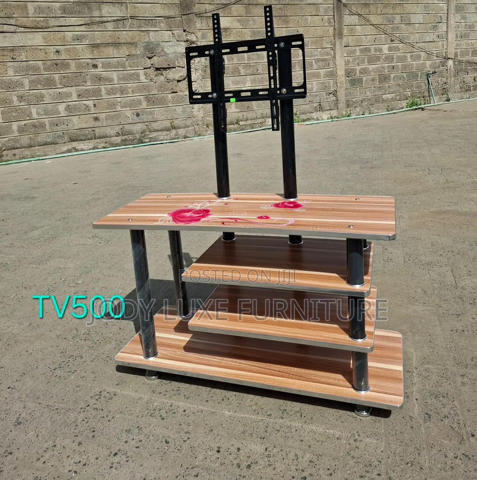 Glass TV Stand With Mount
