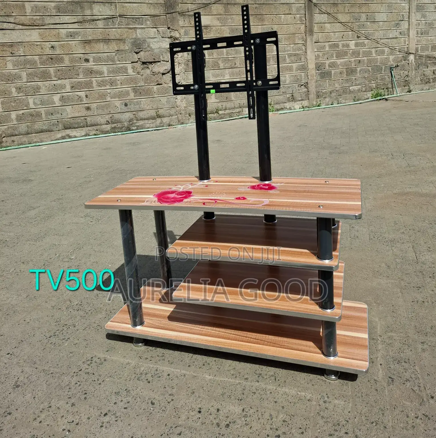 Glass TV Stand With Mount