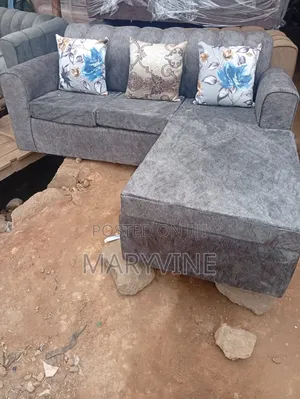 Grey Lshape With Throw Pillows