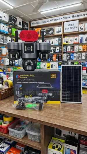 *AOV 3- Lens Ai Smart Solar Camera With Siren, 4G and E-Sim