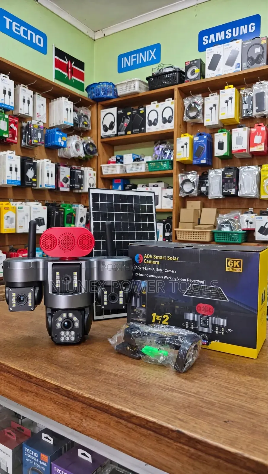 *AOV 3- Lens Ai Smart Solar Camera With Siren, 4G and E-Sim