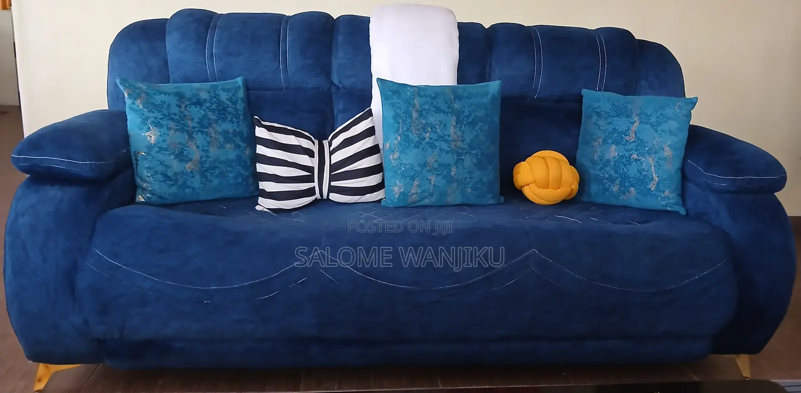 8 Seater Blue Sofa Set