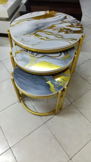 3 in 1 Round Merble Coffee Table