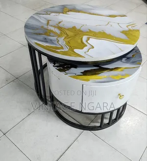 2in1 Round Coffee Table With Drawer