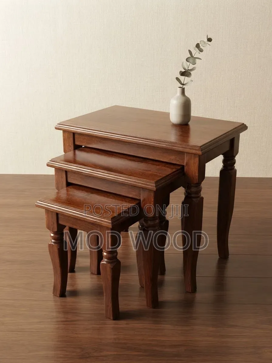 Heritage Mahogany Nesting Stools- Set of Three
