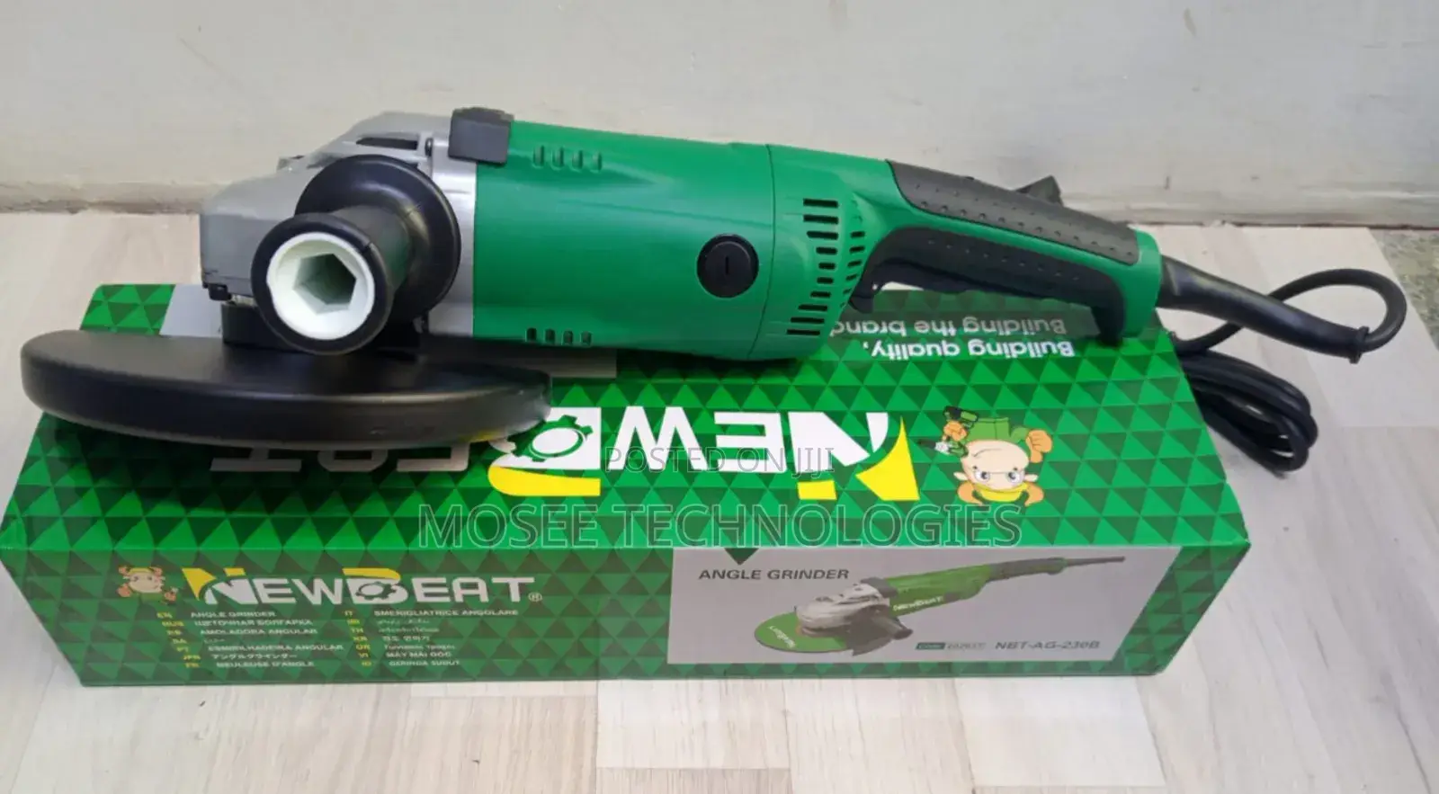 Newbeat 9-Inch Electric Angle Grinder for Metalwork
