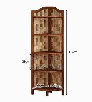 5-Tier Bamboo Corner Shelf Bookshelf*