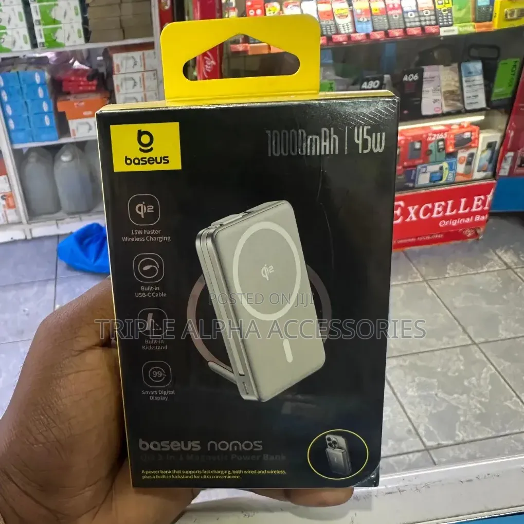 Baseus Nomos Qi2 3-in-1, Magnetic ,Wireless Power Bank 10000mAh 45W