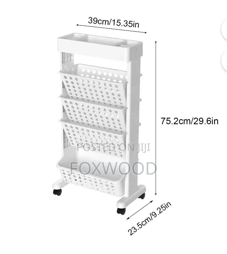 5 Tier Rolling Utility Cart