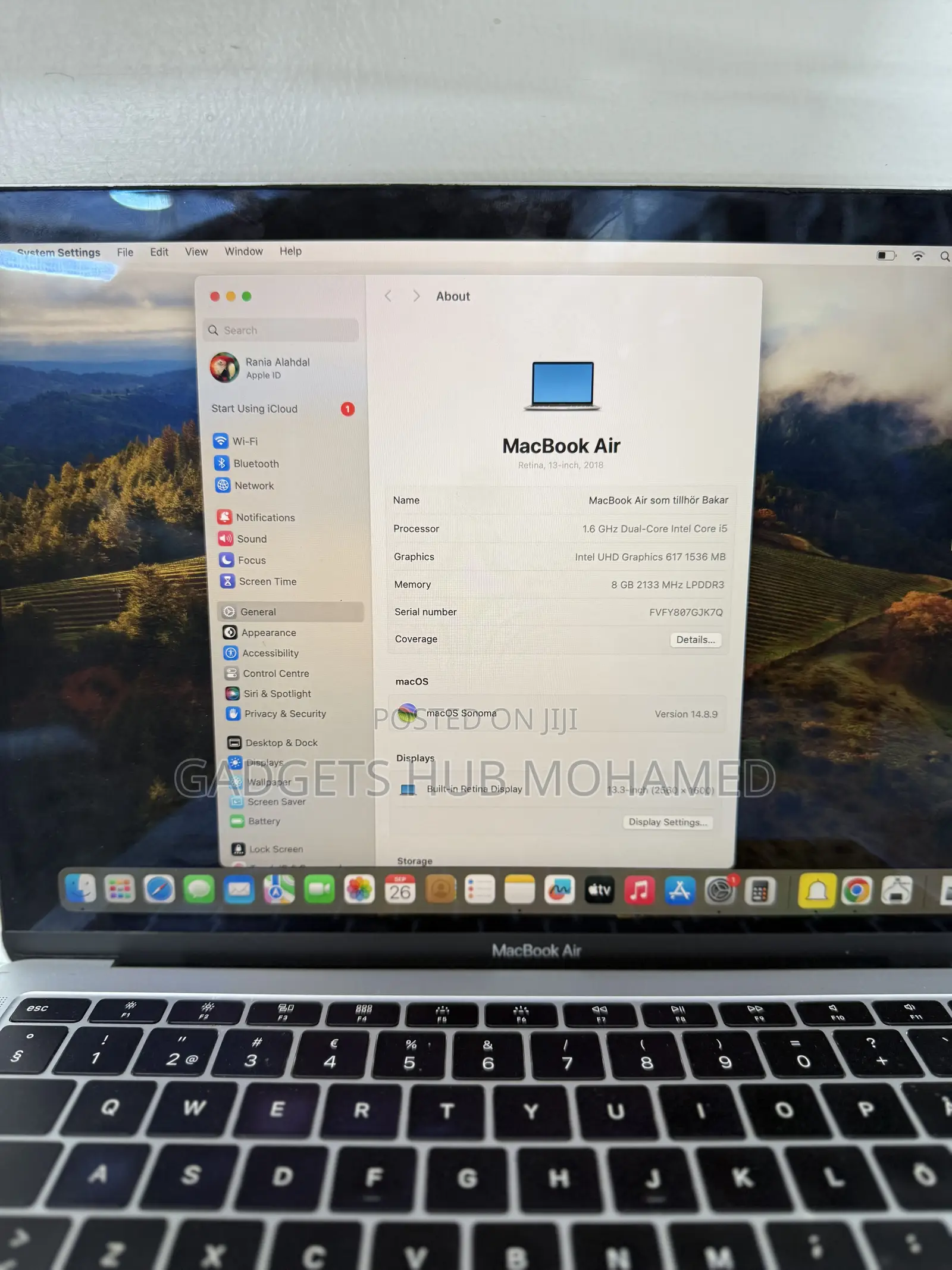 Laptop Apple MacBook Air 2018 8GB Intel Core i5 SSD 512GB