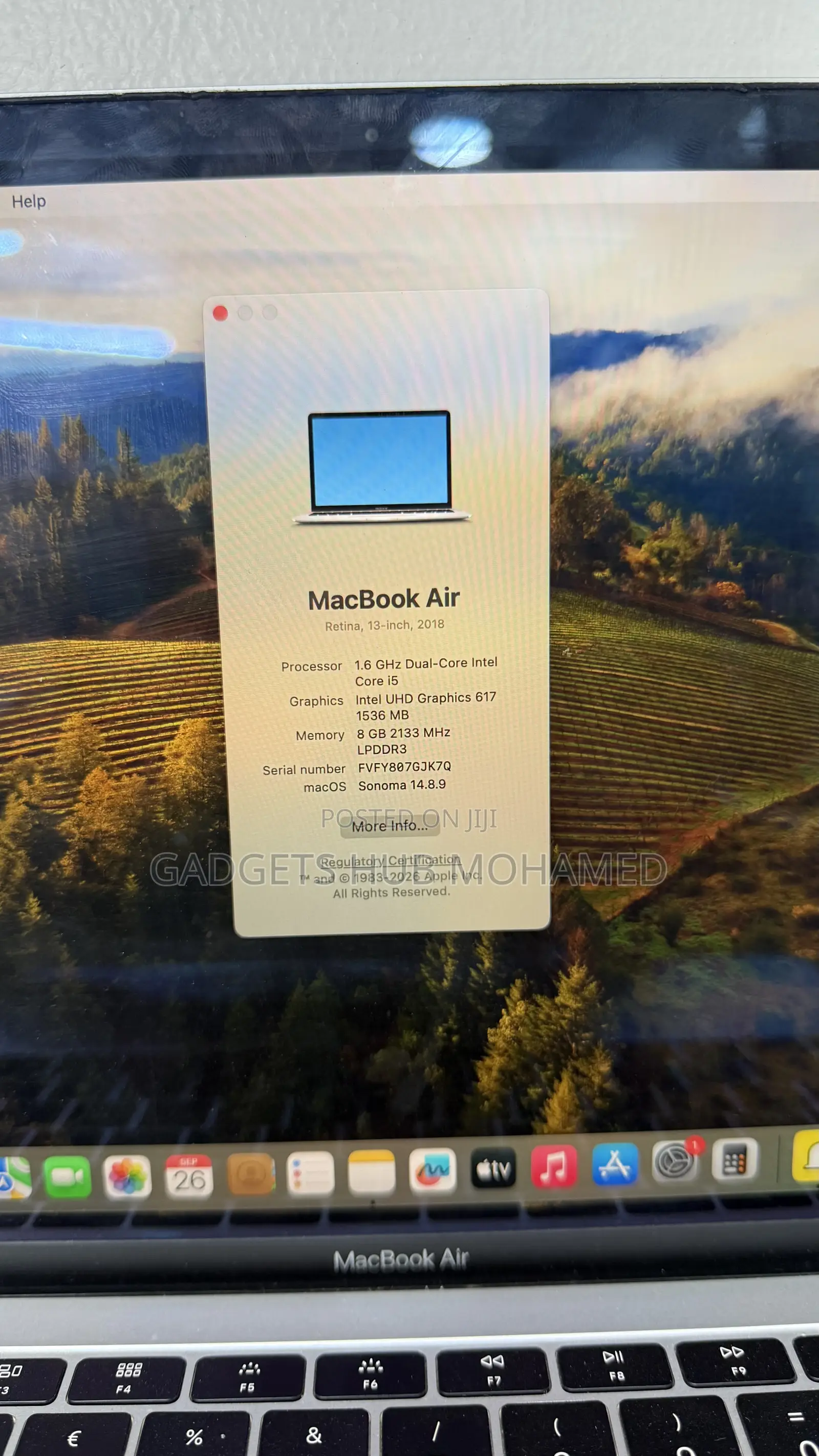 Laptop Apple MacBook Air 2018 8GB Intel Core i5 SSD 512GB
