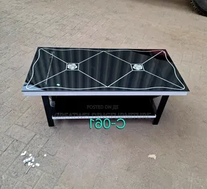 Modern Rectangular Black Glass Coffee Table