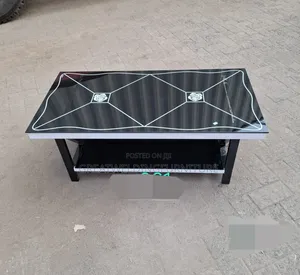 Modern Rectangular Black Glass Coffee Table