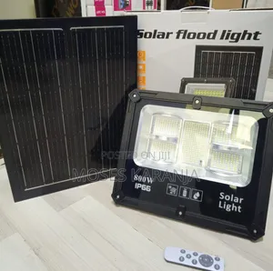 800W LED Solar Flood Light With Outdoor Security Lighting