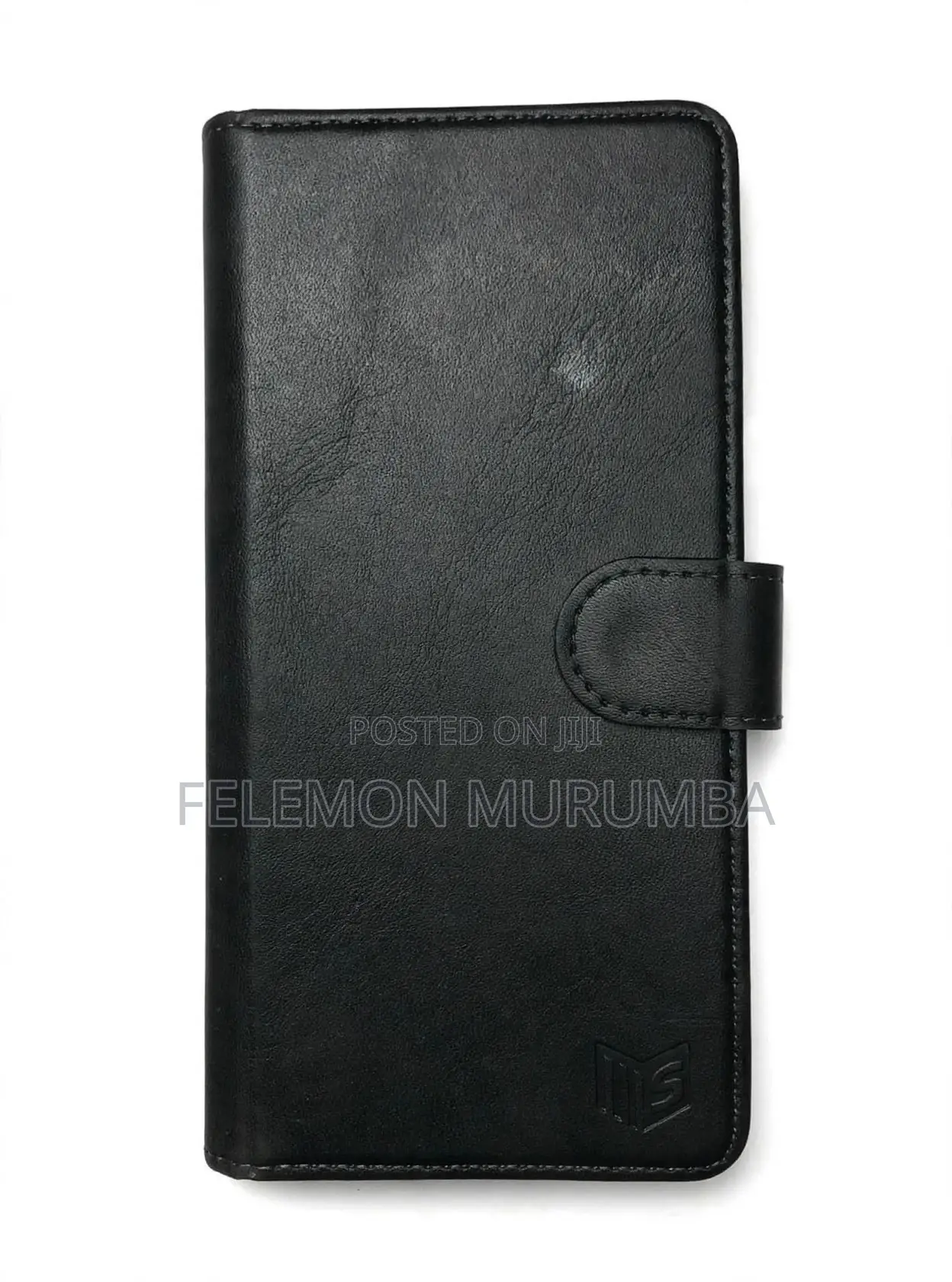 iPhone 7 Plus Leather Flip Cover - Black (Wallet Case)