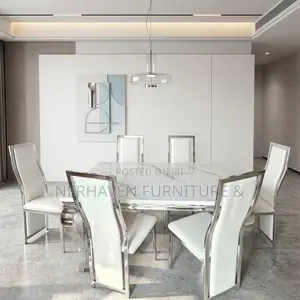 6 Seater Marble Dining – Modern Dining Table Set